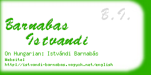 barnabas istvandi business card